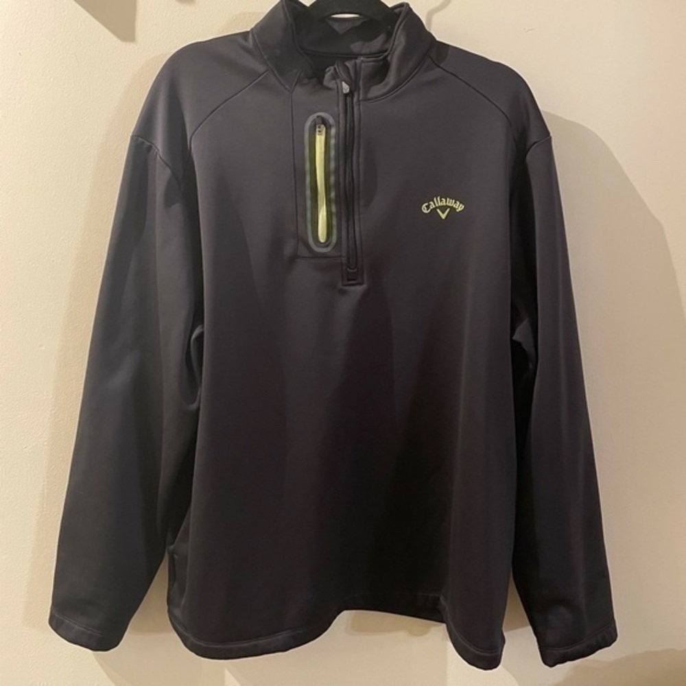 Callaway Black Pullover Zip up Top Men size XL